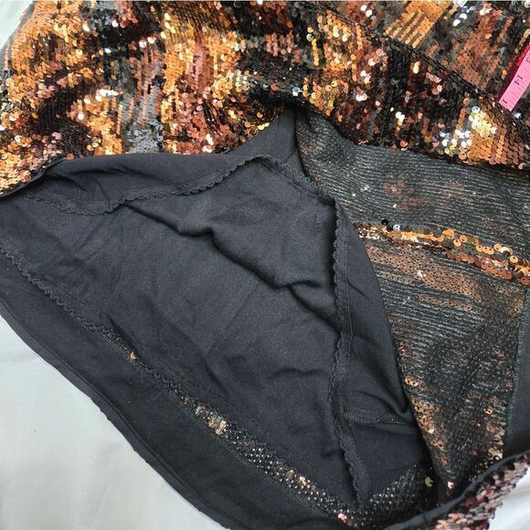 ANTHROPOLOGIE sequined strapless party NYE mini dress plus size 16 - Picture 7 of 13